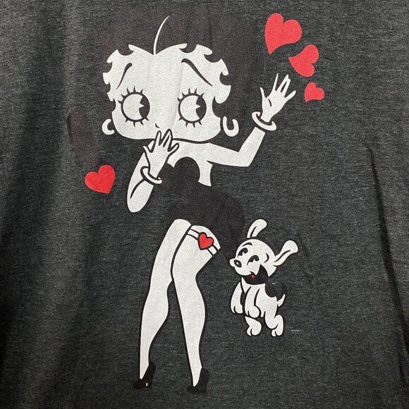 Betty Boop and Pudgy Puppy Love Classic With Pup Vintage Style T-Shirt large - Picture 2 of 4